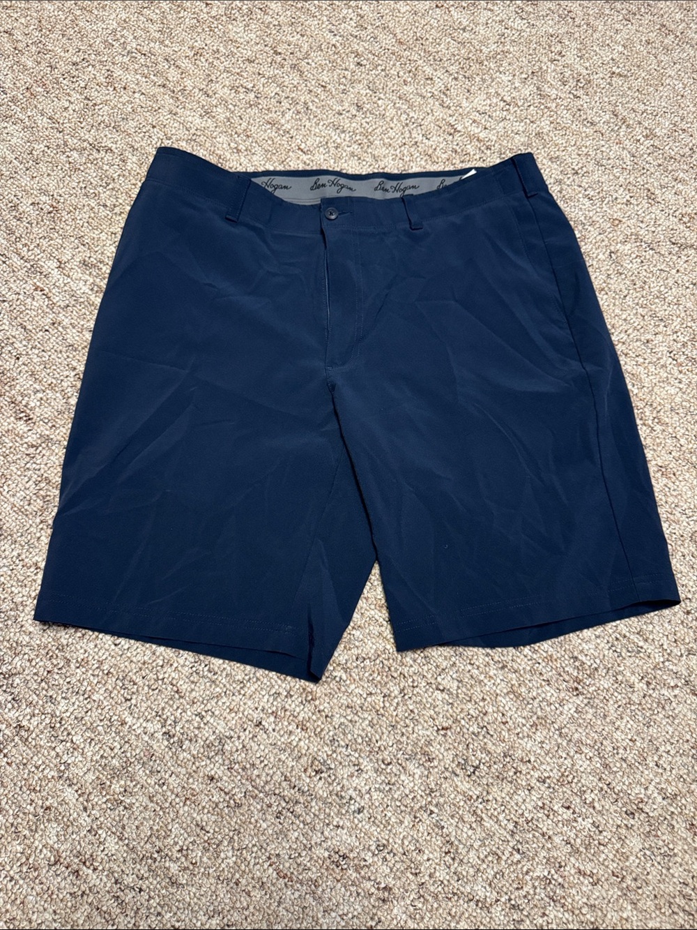 Hogan Men's Dark Navy Flat-Front Shorts